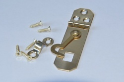 Solid Polished Brass Hasp & Staple Set